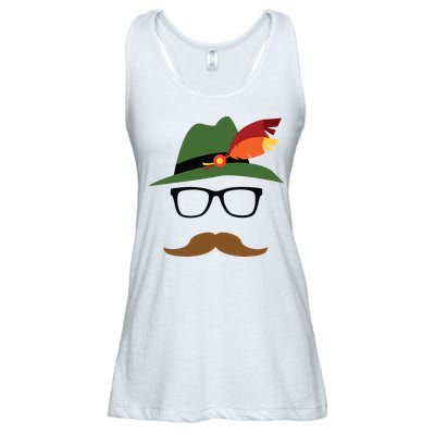 Lederhosen Oktoberfest German Face Glasses Halloween Costume Ladies Essential Flowy Tank