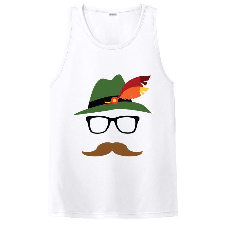 Lederhosen Oktoberfest German Face Glasses Halloween Costume PosiCharge Competitor Tank