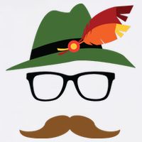 Lederhosen Oktoberfest German Face Glasses Halloween Costume Womens T-Shirt
