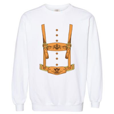 Lederhosen Oktoberfest German Beer Festival Costume Garment-Dyed Sweatshirt