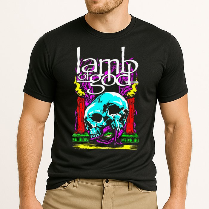 Lamb of God – Candle Skull Cooling Performance Crew T-Shirt