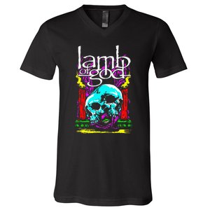 Lamb of God – Candle Skull V-Neck T-Shirt