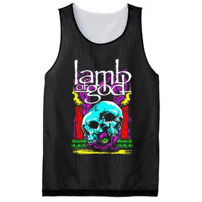 Lamb of God – Candle Skull Mesh Reversible Basketball Jersey Tank