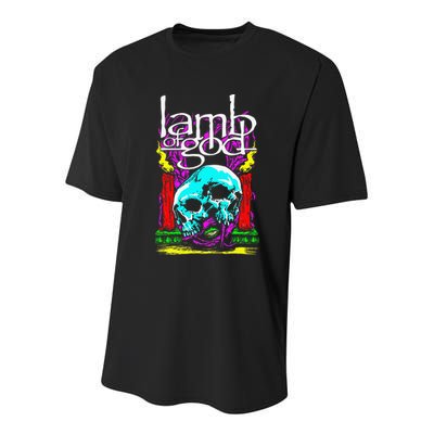 Lamb of God – Candle Skull Youth Performance Sprint T-Shirt