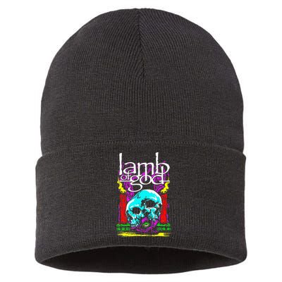 Lamb of God – Candle Skull Sustainable Knit Beanie