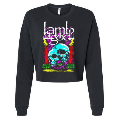 Lamb of God – Candle Skull Cropped Pullover Crew