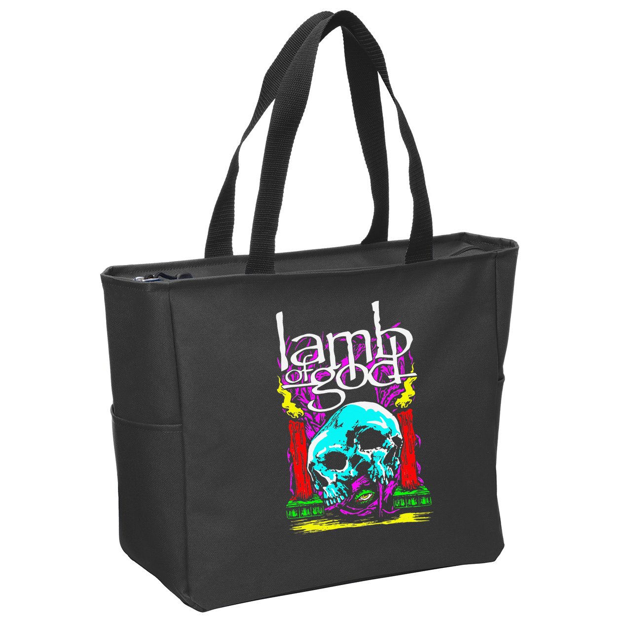 Lamb of God – Candle Skull Zip Tote Bag