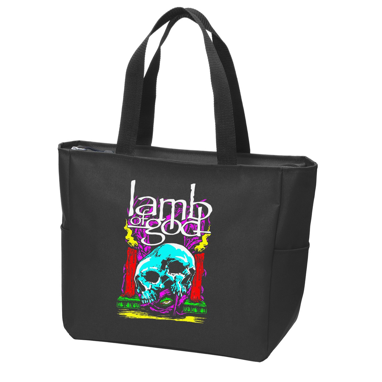 Lamb of God – Candle Skull Zip Tote Bag