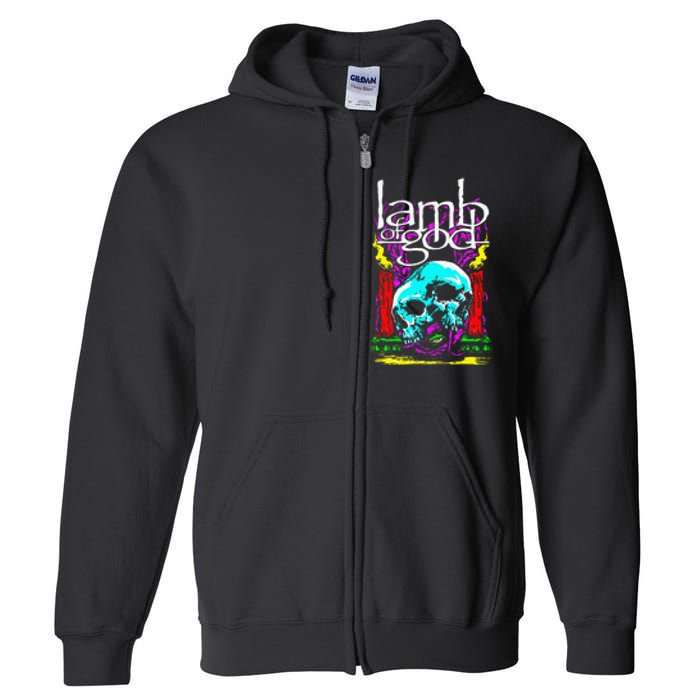 Lamb of God – Candle Skull Full Zip Hoodie