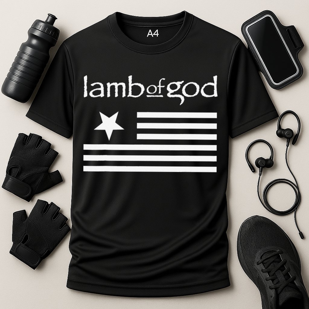 Lamb of God – Flag Cooling Performance Crew T-Shirt