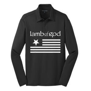 Lamb of God – Flag Silk Touch Performance Long Sleeve Polo