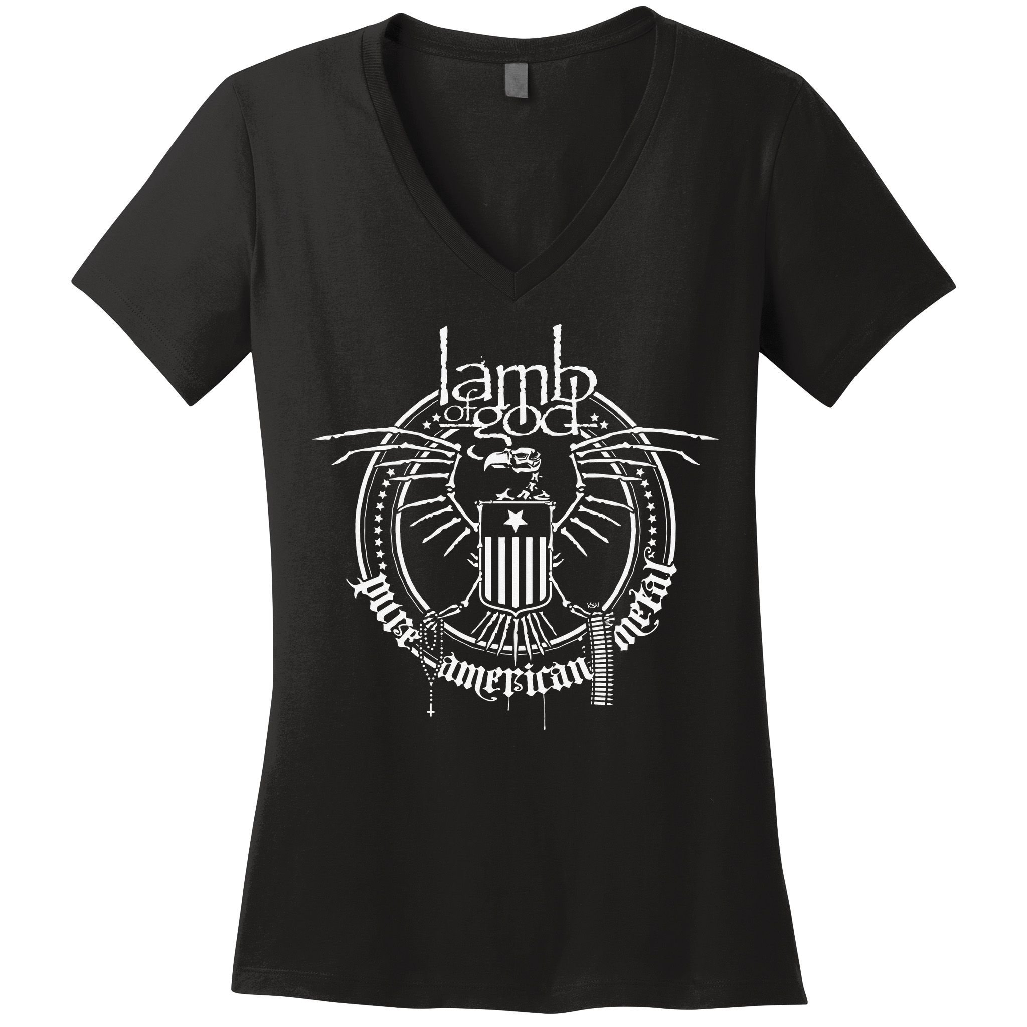 Lamb of God – Skeleton Eagle Women's V-Neck T-Shirt