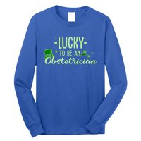 Lucky Obstetrician Gift Funny Obstetrician St Patrick Outfit Gift Long Sleeve Shirt