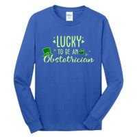 Lucky Obstetrician Gift Funny Obstetrician St Patrick Outfit Gift Tall Long Sleeve T-Shirt