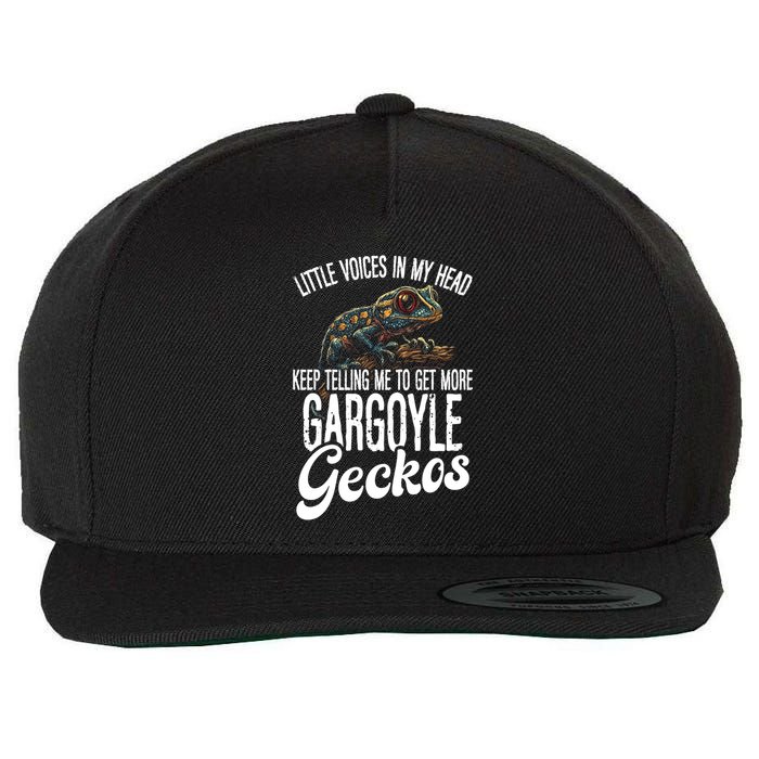 Lizard Owner Gargoyle Geckos Reptile Keeper Gargoyle Gecko Gift Wool Snapback Cap
