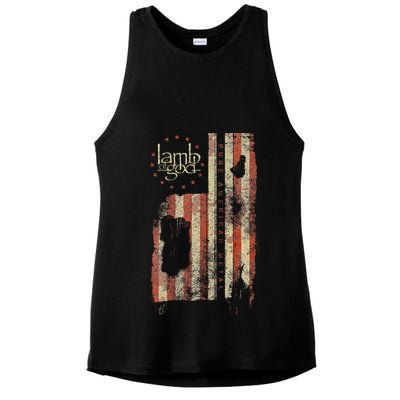 Lamb of God – Pure American Metal Flag Ladies PosiCharge Tri-Blend Wicking Tank