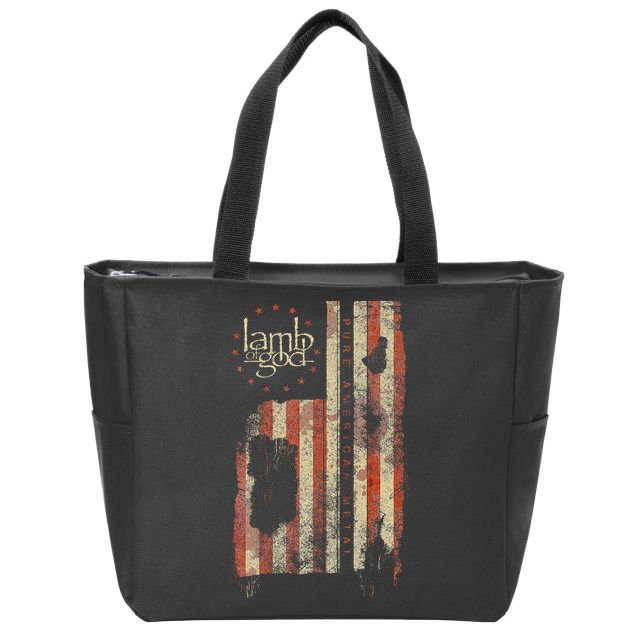 Lamb of God – Pure American Metal Flag Zip Tote Bag