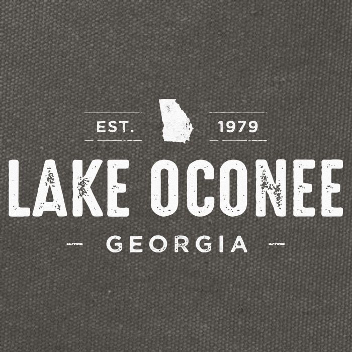 Lake Oconee Georgia Cotton Canvas Backpack