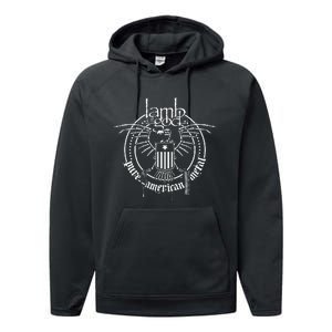 L.A.M.B Of God Skeleton Eagle Performance Fleece Hoodie