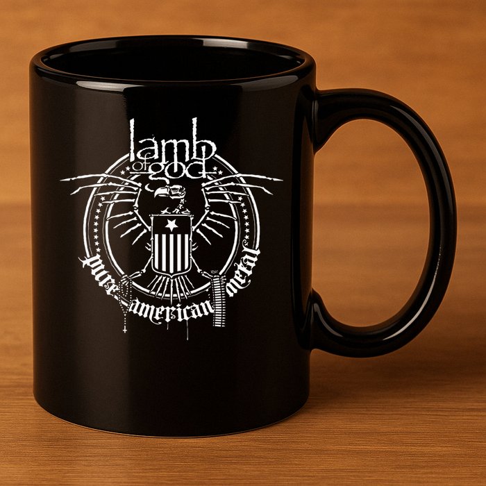 L.A.M.B Of God Skeleton Eagle 11oz C Handle Ceramic Mug