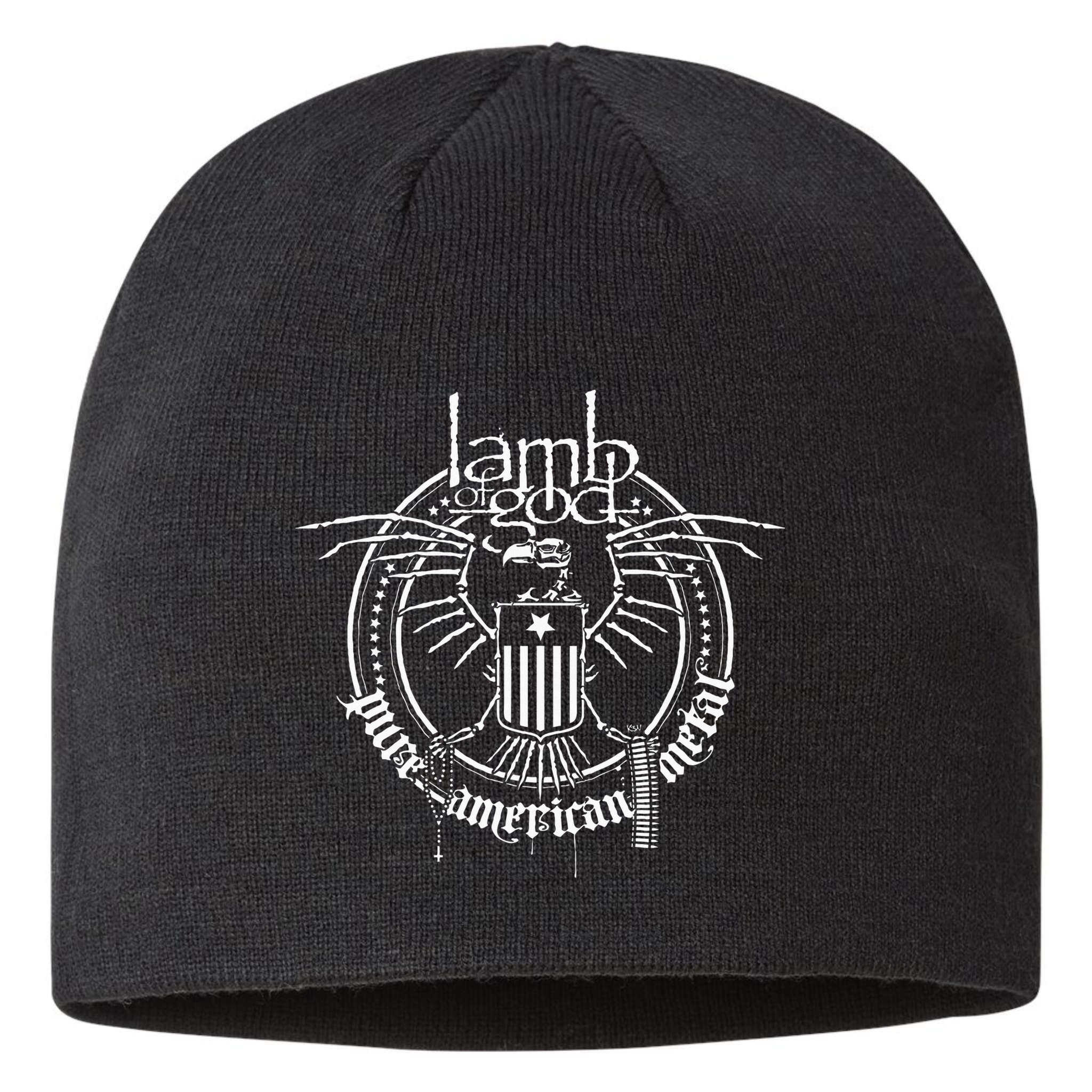 L.A.M.B Of God Skeleton Eagle Sustainable Beanie