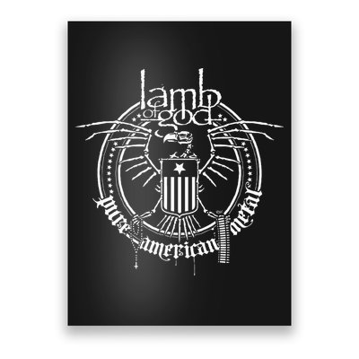 L.A.M.B Of God Skeleton Eagle Poster
