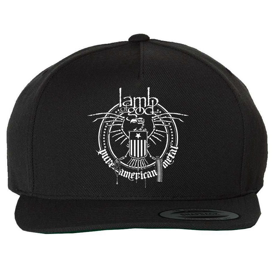 L.A.M.B Of God Skeleton Eagle Wool Snapback Cap