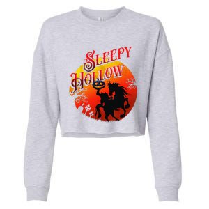 Legend Of Headless Horsemen On Halloween Or Sleepy Hollow Cropped Pullover Crew