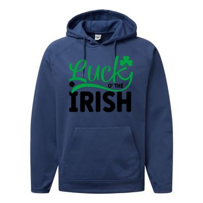 Lucky O'the Irish Funny St Patricks Day Performance Fleece Hoodie