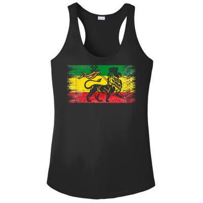 Lion Of Judah Rasta Ethiopian Reggae Old Ethiopia Flag Fan Gift Ladies PosiCharge Competitor Racerback Tank