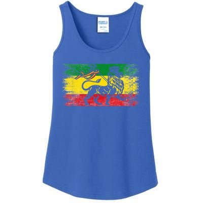 Lion Of Judah Rasta Ethiopian Reggae Old Ethiopia Flag Fan Gift Ladies Essential Tank