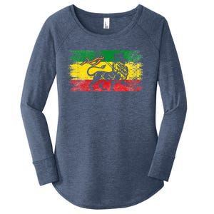 Lion Of Judah Rasta Ethiopian Reggae Old Ethiopia Flag Fan Gift Women's Perfect Tri Tunic Long Sleeve Shirt