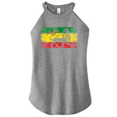 Lion Of Judah Rasta Ethiopian Reggae Old Ethiopia Flag Fan Gift Women's Perfect Tri Rocker Tank