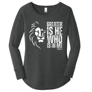 Lion Of Judah Christian Bible Verse Women's Perfect Tri Tunic Long Sleeve Shirt