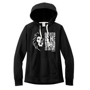 Lion Of Judah Christian Bible Verse Women's Fleece Hoodie