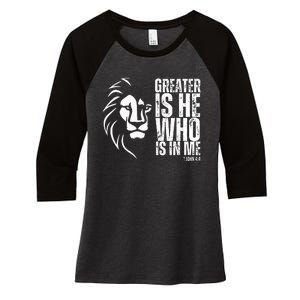 Lion Of Judah Christian Bible Verse Women's Tri-Blend 3/4-Sleeve Raglan Shirt