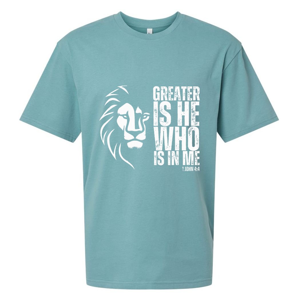 Lion Of Judah Christian Bible Verse Sueded Cloud Jersey T-Shirt