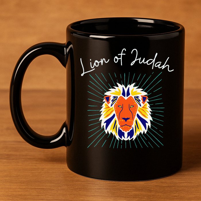 Lion of Judah 11oz C Handle Ceramic Mug