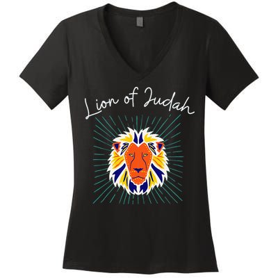 Lion of Judah Women's V-Neck T-Shirt