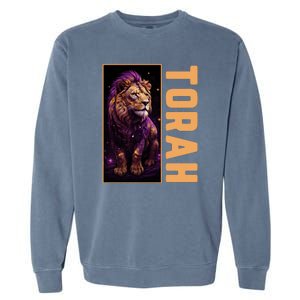 Lion Of Judah Messianic Hebrew Roots Torah Observant Garment-Dyed Sweatshirt