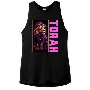 Lion Of Judah Messianic Hebrew Roots Torah Observant Ladies PosiCharge Tri-Blend Wicking Tank