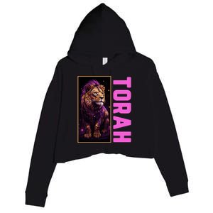 Lion Of Judah Messianic Hebrew Roots Torah Observant Crop Fleece Hoodie