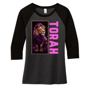 Lion Of Judah Messianic Hebrew Roots Torah Observant Women's Tri-Blend 3/4-Sleeve Raglan Shirt