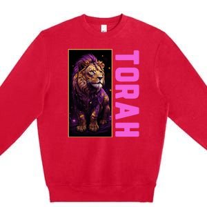 Lion Of Judah Messianic Hebrew Roots Torah Observant Premium Crewneck Sweatshirt