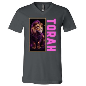 Lion Of Judah Messianic Hebrew Roots Torah Observant V-Neck T-Shirt