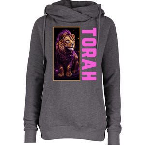 Lion Of Judah Messianic Hebrew Roots Torah Observant Womens Funnel Neck Pullover Hood