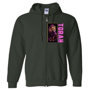 Lion Of Judah Messianic Hebrew Roots Torah Observant Full Zip Hoodie