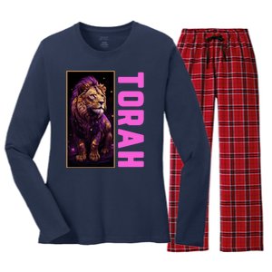 Lion Of Judah Messianic Hebrew Roots Torah Observant Women's Long Sleeve Flannel Pajama Set 