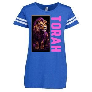 Lion Of Judah Messianic Hebrew Roots Torah Observant Enza Ladies Jersey Football T-Shirt