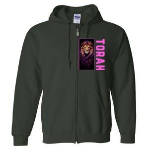 Lion Of Judah Messianic Hebrew Roots Torah Observant Full Zip Hoodie